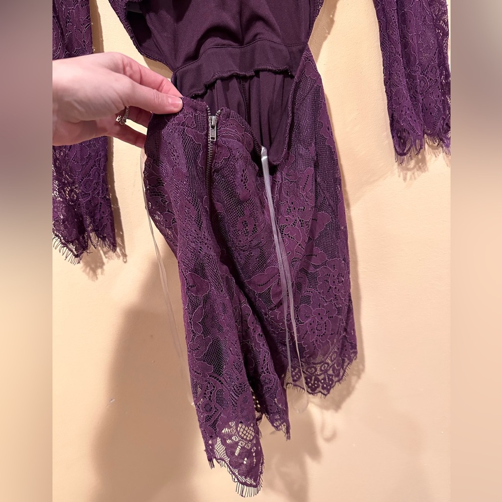 NWT XHILARATION purple romper size small - Picture 4 of 5
